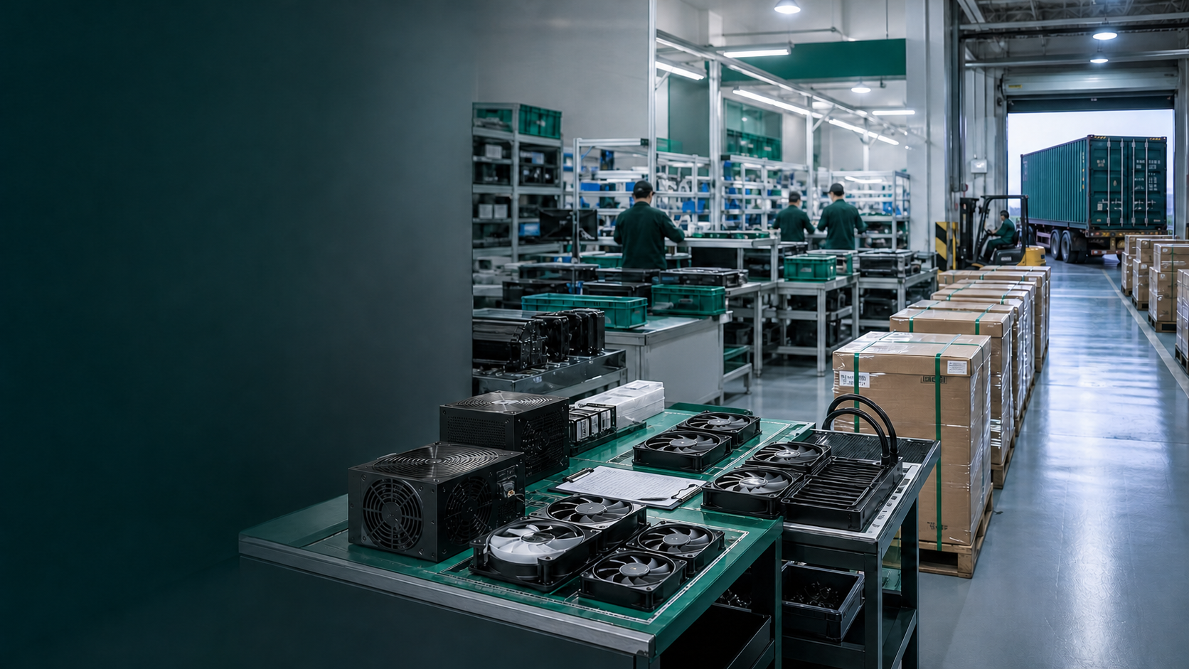 JnP multi-category PC hardware production, quality control, packaging, and export coordination