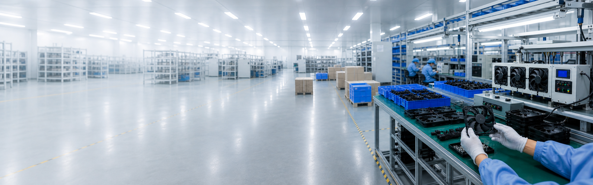 OEM PC cooling fan production and testing factory