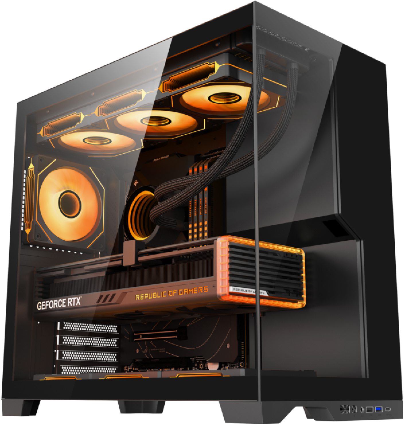 JnP 6#600 black panoramic ATX PC case